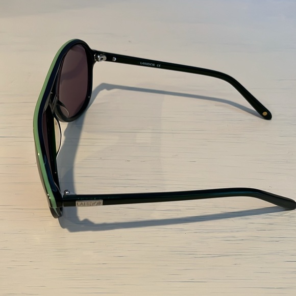 Lanidor Aviator Sunglasses with Green Rim main image 5